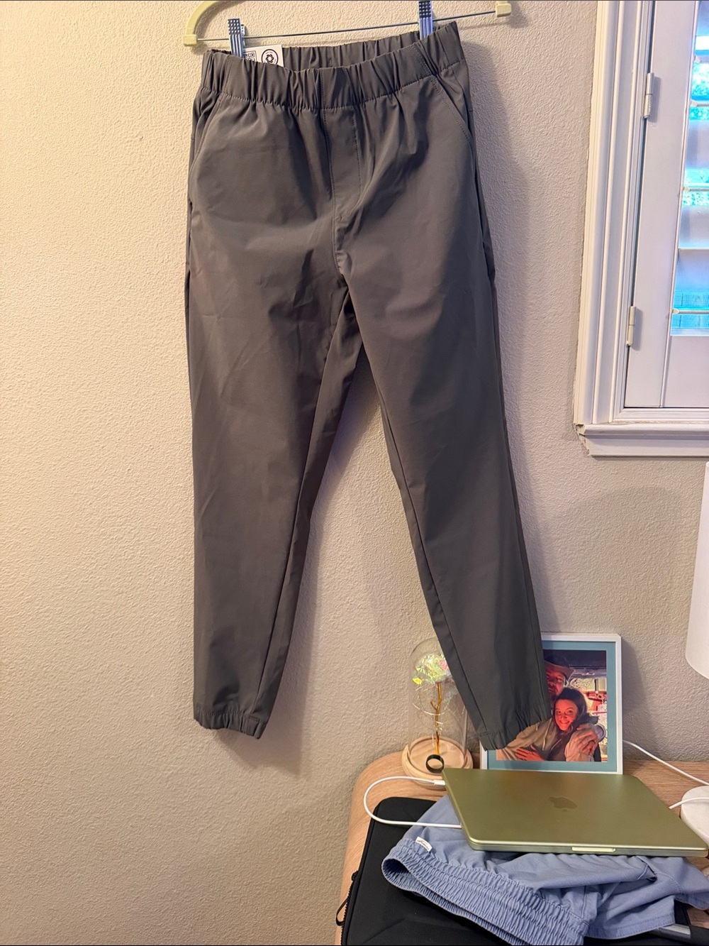 Classic Gray Men's Elastic-Waist Joggers